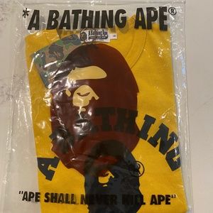 A Bathing Ape gold t-shirt